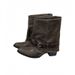 Korean-Style Versatile Western Short For Women, Stacked With Chunky Heel Design, Pleated Pointed Toe Riding Boots,_vogvips.com