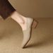 Foreign Trade Cross-Border Pointed Toe Slip-On Soft Leather Loafers For Women, Spring And Autumn New Versatile Chunky_vogvips.com