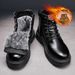 European Warm Series Northeast Minus 40 Degrees Warm Fleece-Lined Thickened Yellow Outdoor Men's Martin Thick-Soled Work Boots_vogvips.com