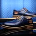 Men's Classic Oxford Leather Shoes – Business Casual & Formal Dress Shoes – Slip-Resistant Comfortable Sole – Blue & Black Options_vogvips.com