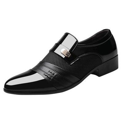 Men's shoes Spring and Autumn new leather shoes men's business formal shoes men's British casual shoes all-matching wedding shoes breathable soft_vogvips.com