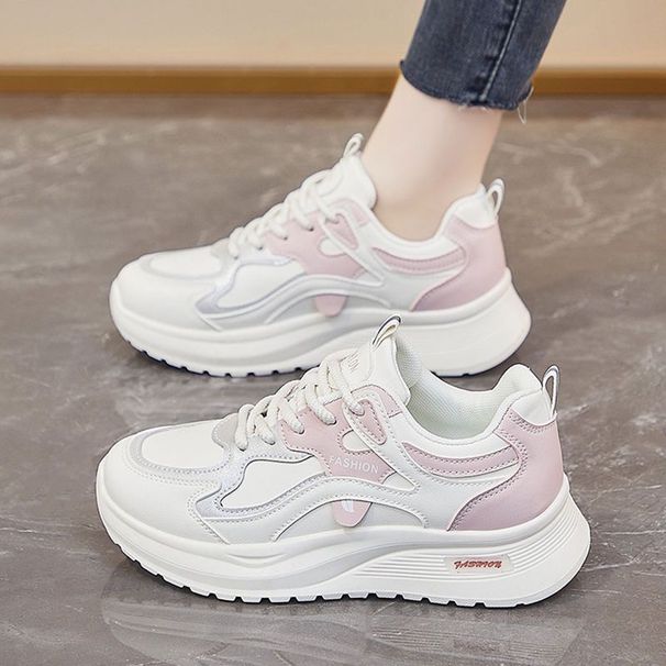 Spring 2026 Women's New Style Thick-soled Soft-soled Casual White Sneakers_vogvips.com