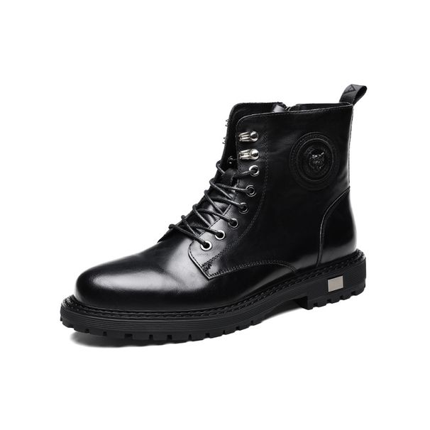 European Warm Series Trendy Brand Martin Mid-Cut High Street Style, Fashionable British Boots, Genuine Leather Work Boots For Men, Winter_vogvips.com