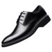 Euro Step Men's Business Formal Lace-up Leather Soft Sole Casual Breathable British Korean Style Work Shoes_vogvips.com