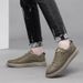 Men's Round Head Board Shoes Cowhide Surface Breathable Casual White Shoes Low-top Sports Shoes_vogvips.com