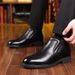 Men's leather winter cotton shoes Men's wool warm business shoes High top real leather shoes with velvet_vogvips.com