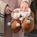 Outdoor Wear Casual Personality Winter Northeast Cotton Shoes Snow For Women Cute Bowknot Small Ball Short Boots_vogvips.com