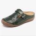 New Plus Size Flat Bottomed Perforated Shoes With Twisted Flower Toe Caps For Women's Semi Slippers_vogvips.com