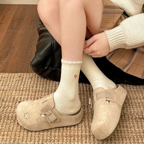 NEW Retro Bocken Shoe, Head Covering Half Flip-flop For Women, 2026 New Spring Style, Thick Sole_vogvips.com