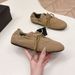 German In-stock Canvas Trainin Shoes With Metal Buckle Laces, Soft Sole, Non-slip, Vintae Style, Suitable For Laces, Sole, Non-slip, Style,_vogvips.com