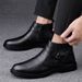European Warm Series First Layer Cowhide Martin Men's Autumn Winter New British Style Mid-High Top Shoes With Fleece Cotton Genuine Leather_vogvips.com