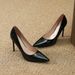 Elegant Nude High Heels Women S Black Patent Leather Stiletto Pumps Thin Heel Fashionable Footwear For Ladies_vogvips.com