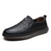 Euro Step Men's Leather 2025 Spring New Soft Breathable Casual Cowhide Sole Non-Slip Driving Shoes For Middle-Aged Dads_vogvips.com
