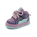 New Boys Solid Bottom Board Shoes Girls High Top Bread Shoes Velcro Baby Shoes_vogvips.com