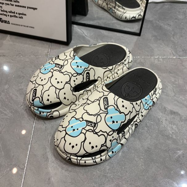 New Summer Men Women, Suitable Outdoor And Indoor Use, Hollow-out Closed-toe Slip-on For Couples, Lazy Slippers_vogvips.com