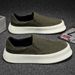 Fashion Men's Shoes Summer 2024 New Low-top All-match Nubuck Leather Sneakers Lightweight Slip-on Slip-on Shoes Fashionable Casual Shoes_vogvips.com