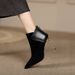 Pointy short boots for women slim heels 2024 autumn and winter new temperament high heel short boots for women grinding leather splicing naked boots_vogvips.com