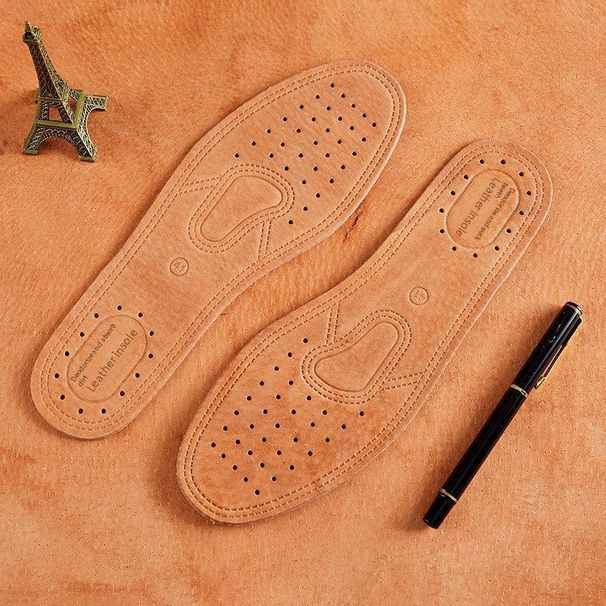 Cowhide Insoles For Sweat Absorption, Deodorization, Breathable And Deodorizing Genuine Leather Insoles For Men And Women Sports Leather Insoles_vogvips.com