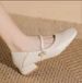 Super Soft Leather French Gentle Low Heel Square Toe Apricot Mary Jane Shoes Cheongsam Single Shoes Work Leather Shoes Commuting Women's Shoes_vogvips.com