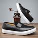 .Large Size 4748 British Style Men's Leather Shoes - One-piece Slip-on Loafers For Sports And Casual Wear, Versatile For Men._vogvips.com