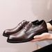 Niche Genuine Leather Casual Shoes Spring Business Formal Shoes Inner Heel Increased Suit Wedding Men's Shoes Lace-Up_vogvips.com