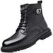 European Warm Series Winter Men's Martin Genuine Leather Work Boots High Fleece Lined Cotton Shoes British Style Top Layer Cowhide_vogvips.com
