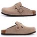Crestar Fashion Clogs Slippers For Women Classic Suede Men Mules Cork Footbed Leather Potato Shoes With Arch Support Beach Slide_vogvips.com