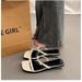 French-style Exquisite And Elegant Women's Summer Sandals, High-end Fashion For Outdoor Wear, 2026 New Model, Flat-soled_vogvips.com