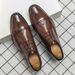Low-top Leather Shoes Plus Size Lace-up Business Dress Shoes_vogvips.com