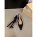 Elegant Pointed-toe Air Cushion Single 2025 New Spring French Niche High-heeled Shoes, Stiletto Heel Closed-toe Sandals_vogvips.com