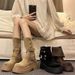 ShoeVault Brown Two-Way Motorcycle Martin 2024 Autumn Winter New Thick-Soled Height-Increasing Melad Short Boots For Petite Women_vogvips.com