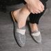 European Station Fashionable Black Rivet Mules Four Seasons New Trend Black Slip-on Men's Shoes Slip-on Nightclub Casual Banquet Dress Shoes_vogvips.com