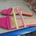 Plus Size Flat Woven Square Toe Women's Sandals Summer Color Block Casual Slip-On Shoes_vogvips.com