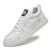 Men's Shoes Flat Bottom Non-slip Simple Little White Shoes Round Head Lace-up Platform Casual Board Shoes Men_vogvips.com