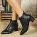 326-87 Elegant, Fashionable, Comfortable Martin With Pointed, Thick Heels And Straps For High Height Women's Boots_vogvips.com