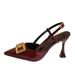 Foreign Trade European And American Fashion Pointed Toe Stiletto For Women, 2026 Summer New Model, Backless Closed-Toe_vogvips.com