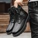 New Leather Spring Men's Shoes High-top Men's Heightening Tooling Martin Boots_vogvips.com
