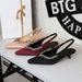 Pointed Low-heeled Shoes, Light-mouth Back Strap, Satin Women's Shoes, Rhinestone Chain, Empty Wine Glass And Comfortable Single Shoes._vogvips.com