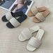New-Style Pearl Flat Sandals Women, 2026 New Summer Model, High-End Beaded Casual Slippers For Outdoor Wear_vogvips.com