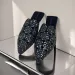 for Women Black Sophisticated Designer Flats By Colorful Gems Dazzling Flat Sandals Okimoz Big Size_vogvips.com