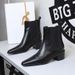 Rough Heeled Chelsea Short Boots For Women, Retro Style British Pointed Versatile, Slimming And Elastic Chimney Boots, Martin Boots_vogvips.com