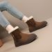 【Top Grain Leather】Women's Snow Boots 2025 Winter New Arrival Fleece Lined Thick Sole Short Boots Genuine Leather Cotton Boots_vogvips.com