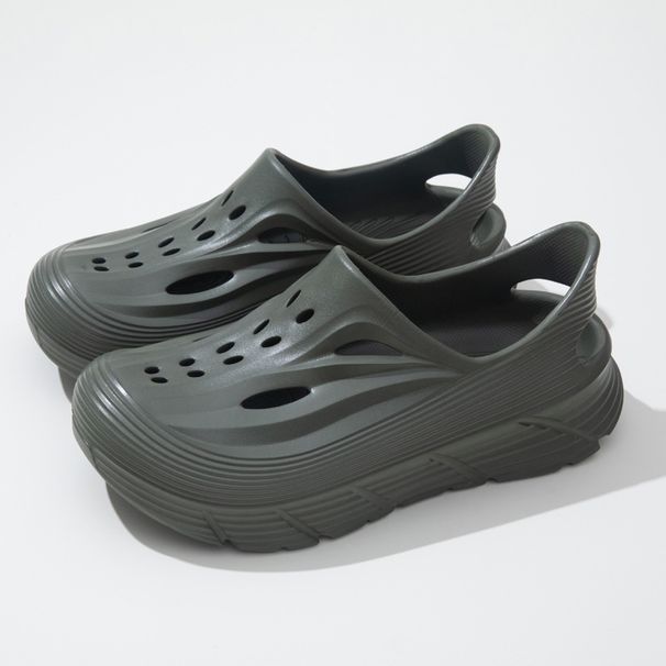 Men's Summer Lightweight Cropped Sandals Thick Sole Non Slip Beach Shoes Outdoor Hiking Water Wading Pedal Feel_vogvips.com