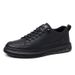 Euro Step Men's Korean Style Low-top Lace-up Sneakers Cowhide All-season Trendy Casual Leather Shoes_vogvips.com