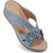 Foreign Trade European And American Large Size Retro Floral Wedge 2025 New Casual Beach Peep-Toe Slide Sandals_vogvips.com