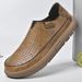 Men's Plus Size Casual Four Seasons Loafers Moccasins Soft Sole Slip On Flats Outdoor Driving Fashion Business Shoes_vogvips.com