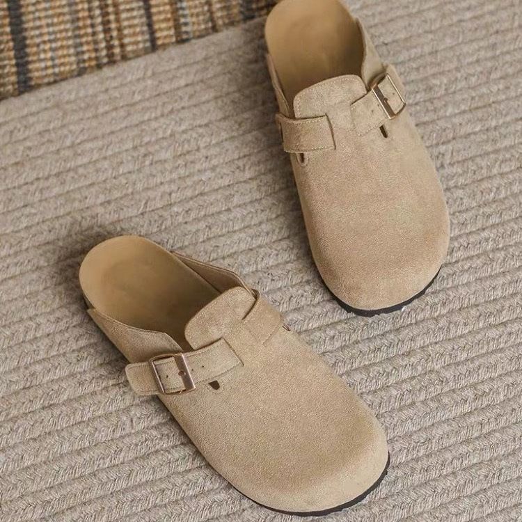 Lazy Cloth Toe Slippers Women Fashion Outerwear Flat Soled Couple Large Size_vogvips.com