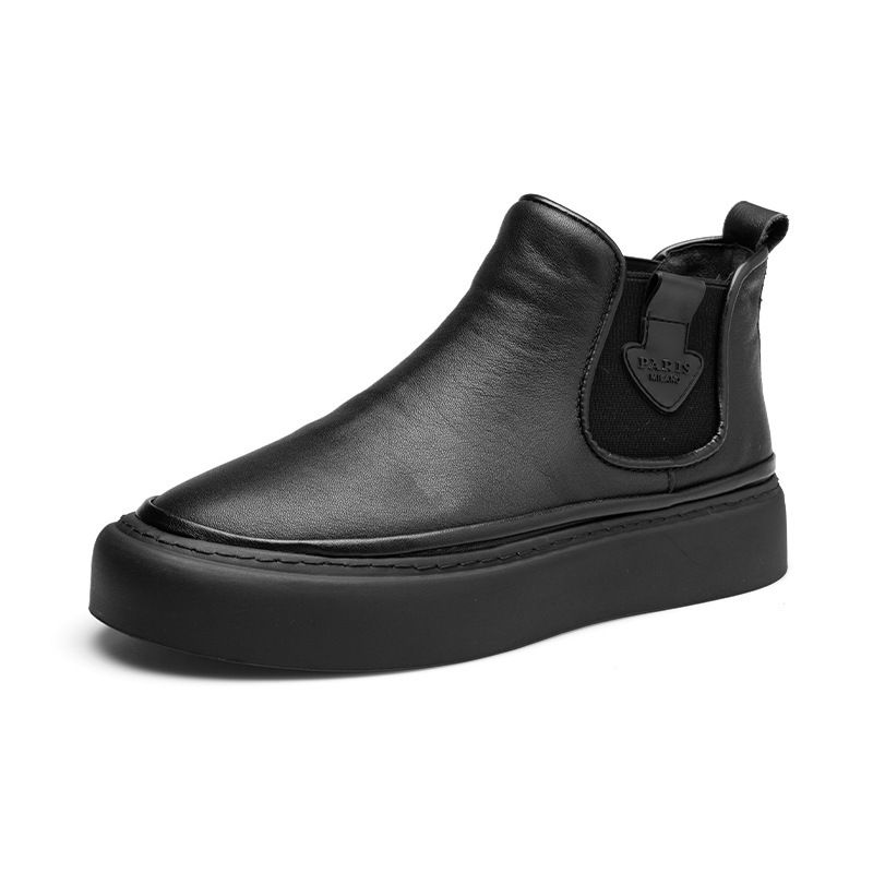 European Warm Series Ankle Men's Martin Boots Autumn Winter New Thick Sole High-top Casual Leather Shoes_vogvips.com