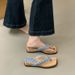 Korean Style Polka Dot Flip-flops Women's Summer Outdoor New Wedge Heel Thick Sole Height Increasing Thong Sandals Casual Vacation Slippers_vogvips.com