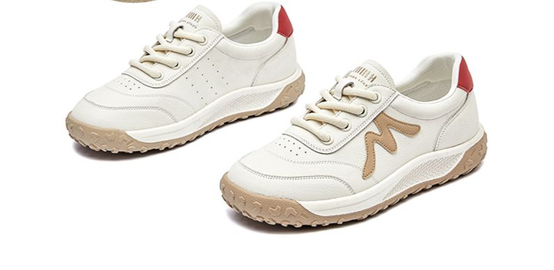 Genuine Leather Dad Shoes For Women 2025 Spring New Thick Soled Height Increasing Shoes Casual All Match White Shoes Sports Forrest Gump_vogvips.com
